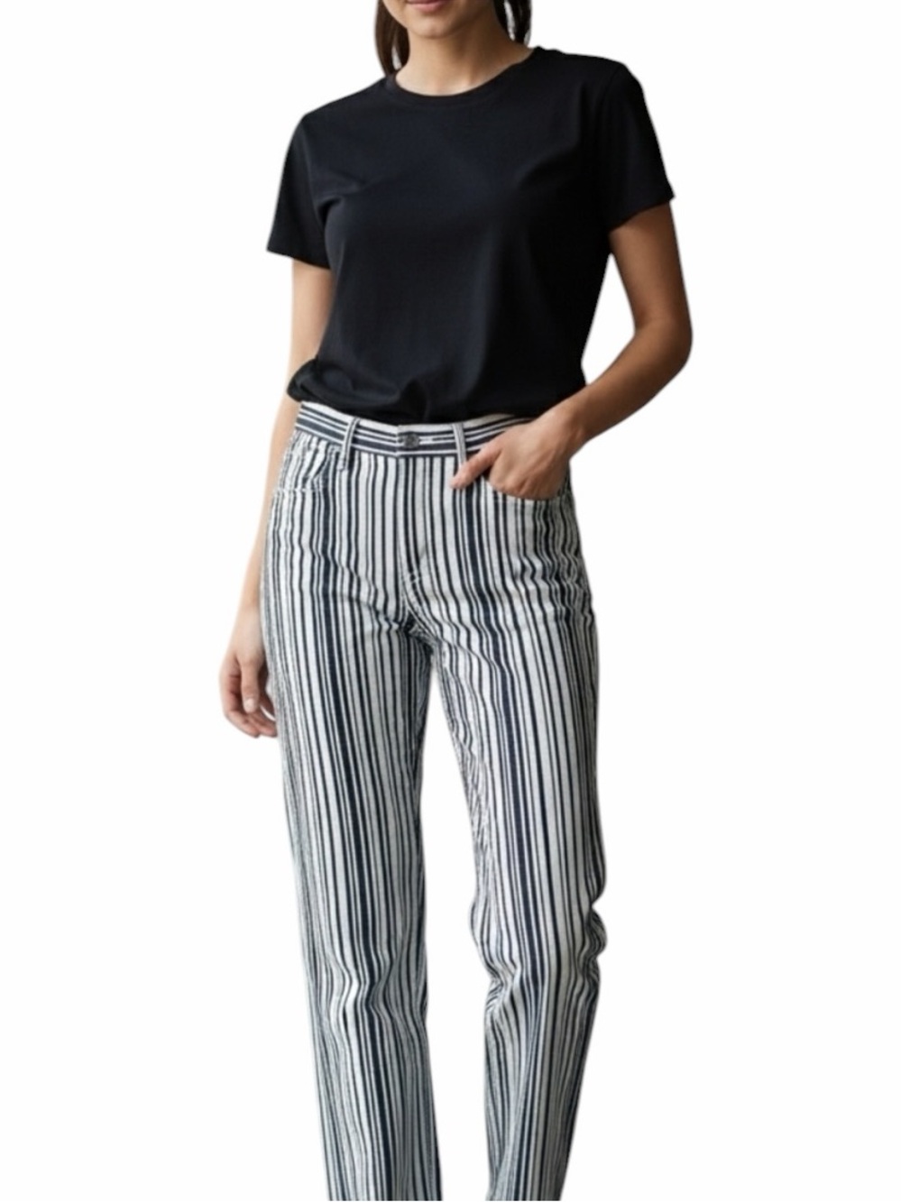 Levi's Women's Low Pro Striped Straight Leg Jeans NWT